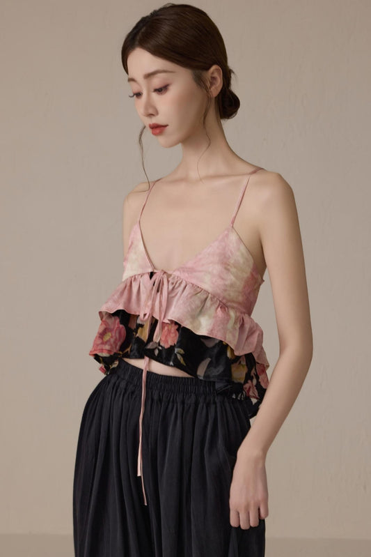 Romantic Pink V-Neck Camisole