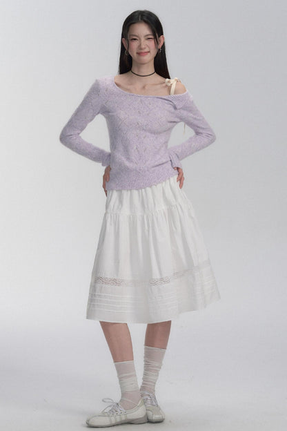 Traum Schal Off-Shoulder Pullover 