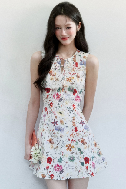 Pastoral Floral Cotton Dress