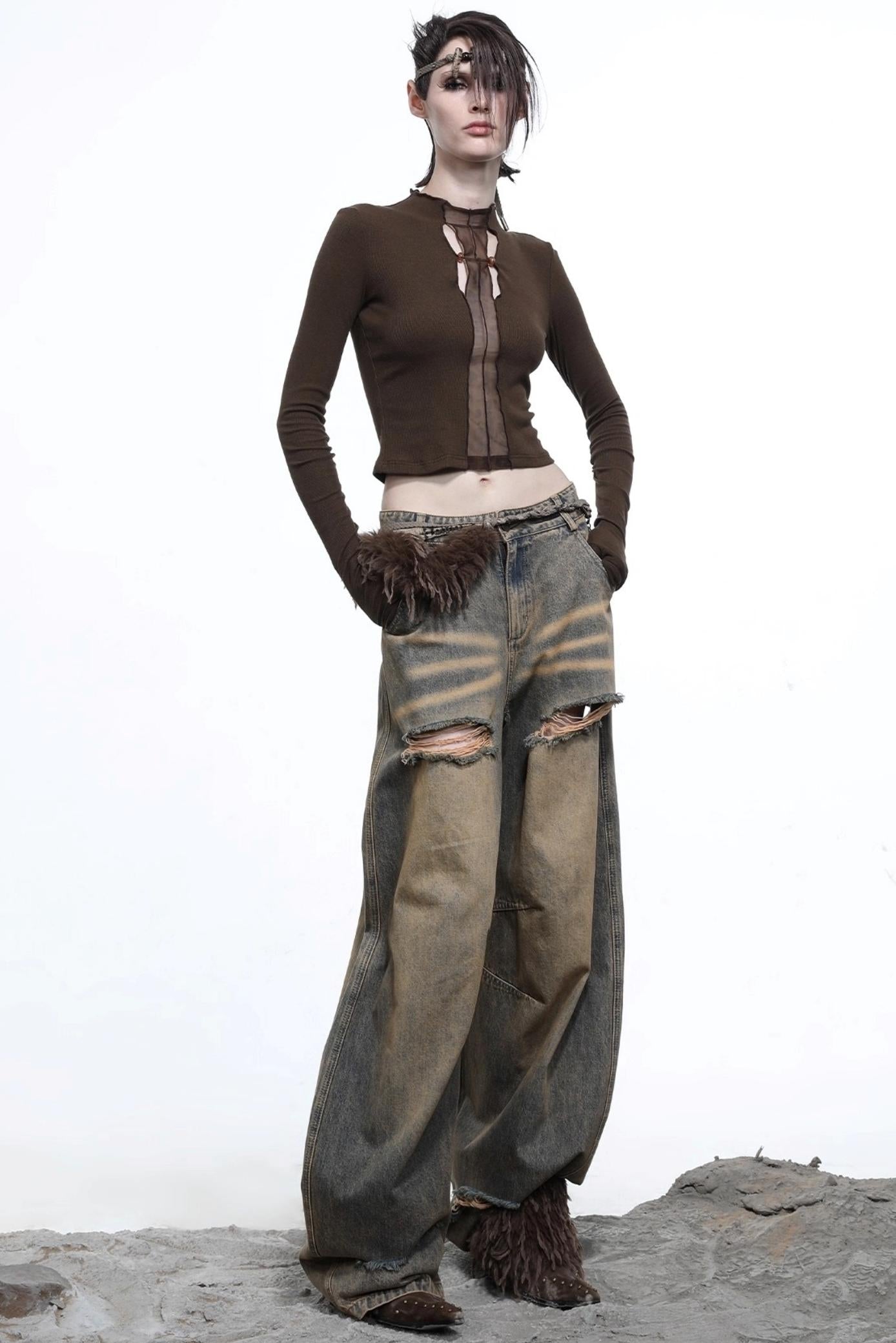 High Stretch Slim-Fit Mesh Top