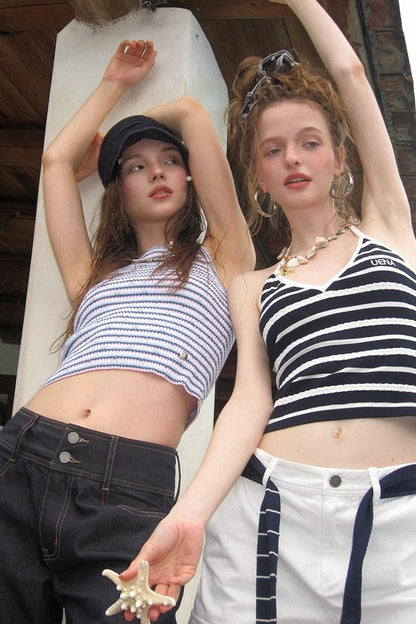 Textured Striped Knit Camisole