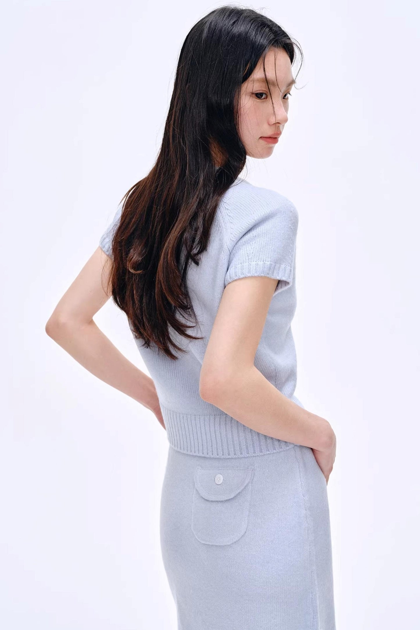 Heartbeat Dialogue Knit Skirt Set-Up