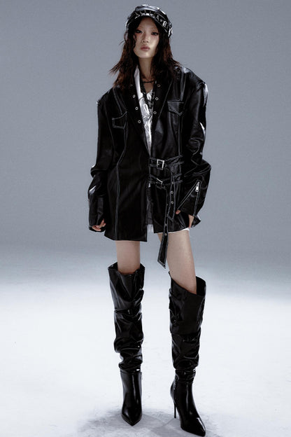 Dark Punk Leather Jacket