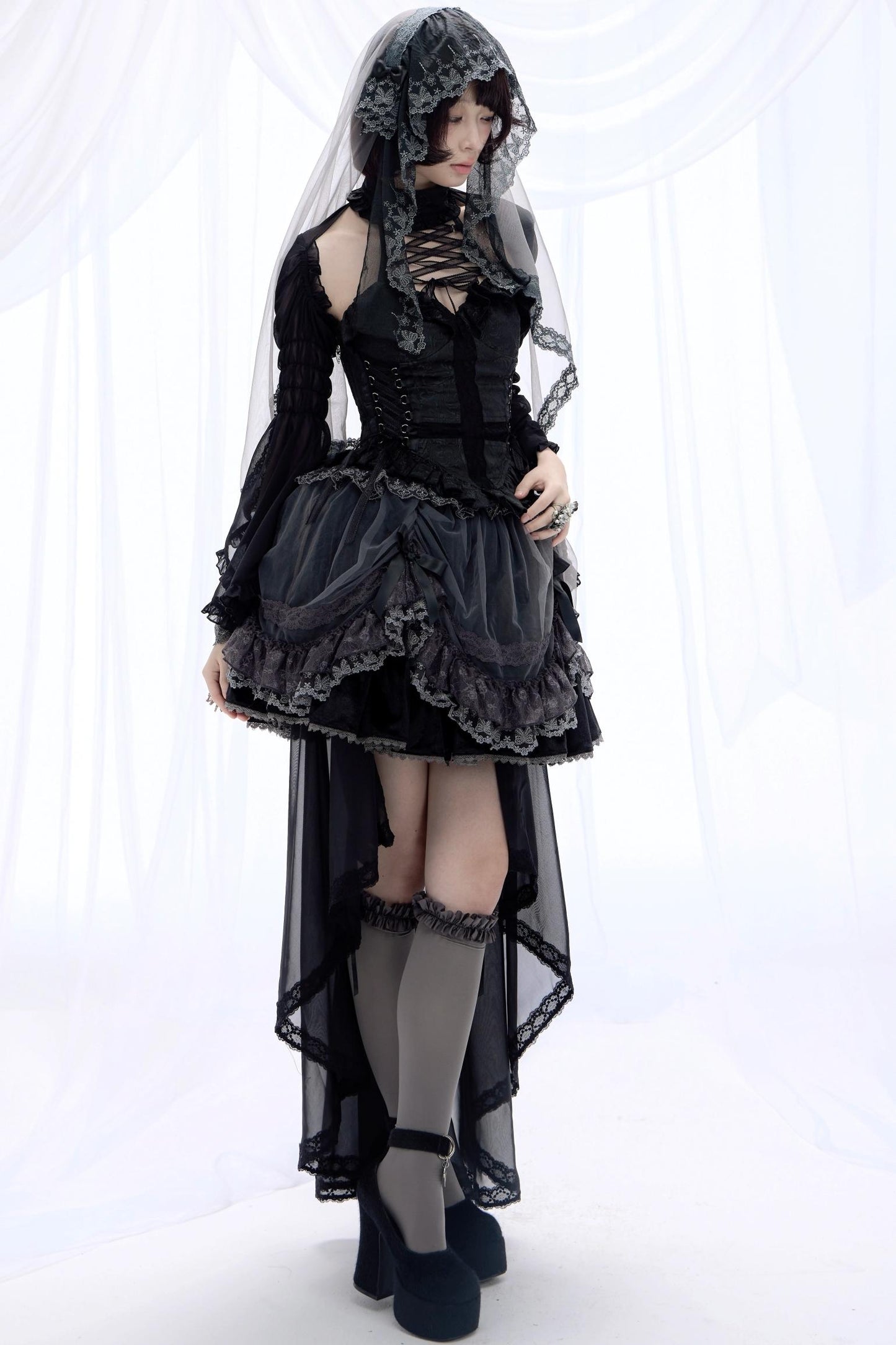 Cross Hollow Jacquard Halterneck Top Set-Up