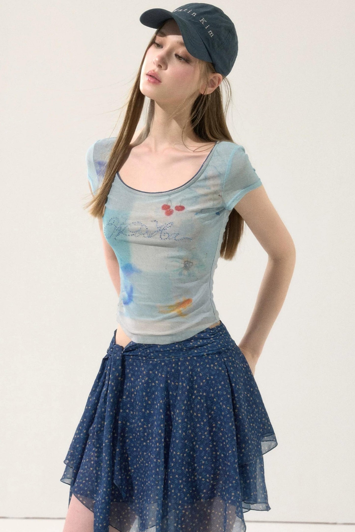 Retro Asymmetrical Tie Skirt