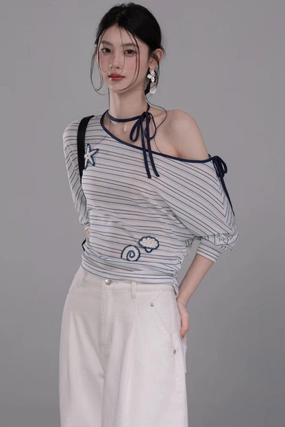 Off-Shoulder Starfish T-Shirt