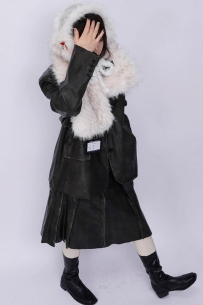 Heavy Industry Plush Patchwork Scarf