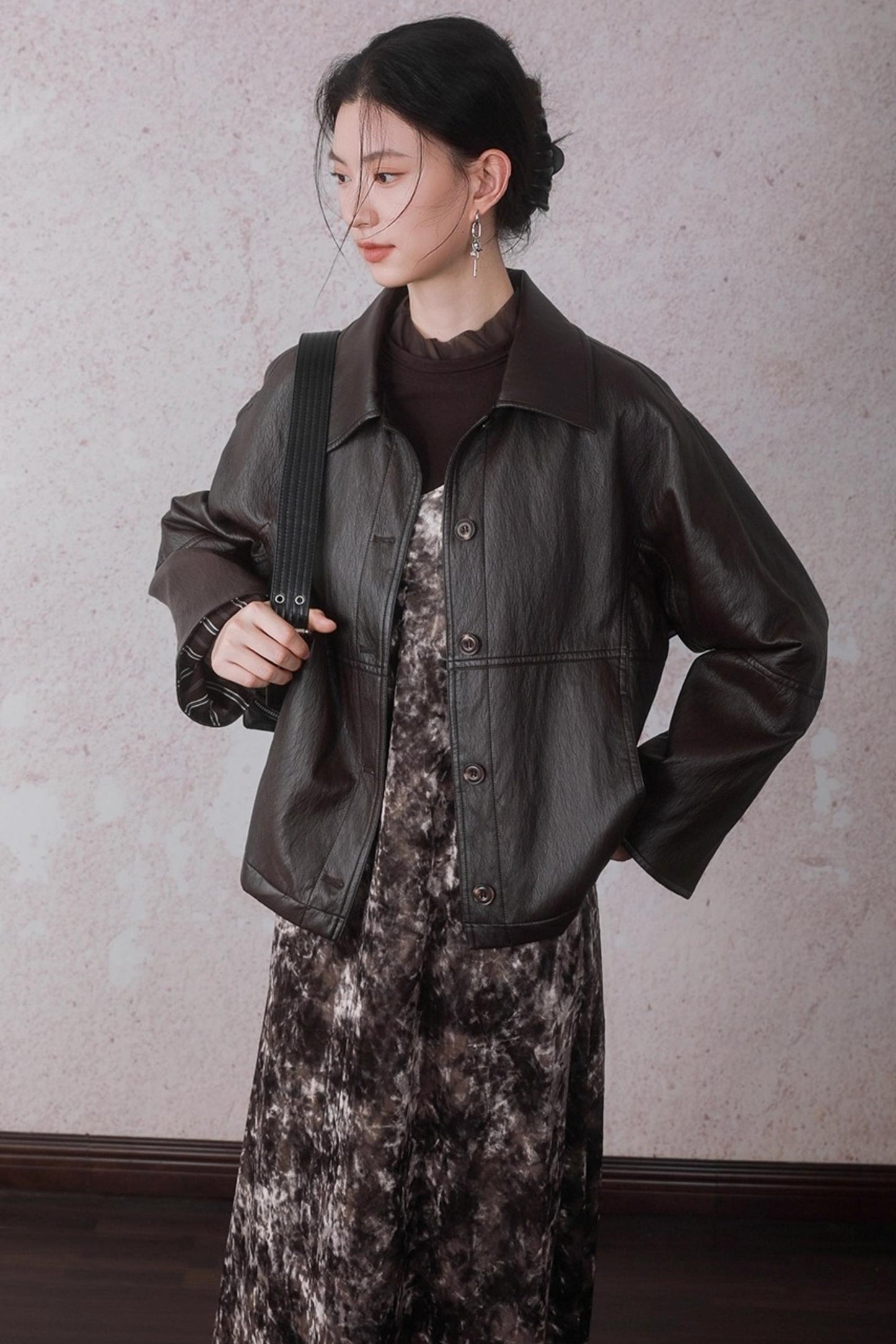 Caramel Coffee Leather Jacket