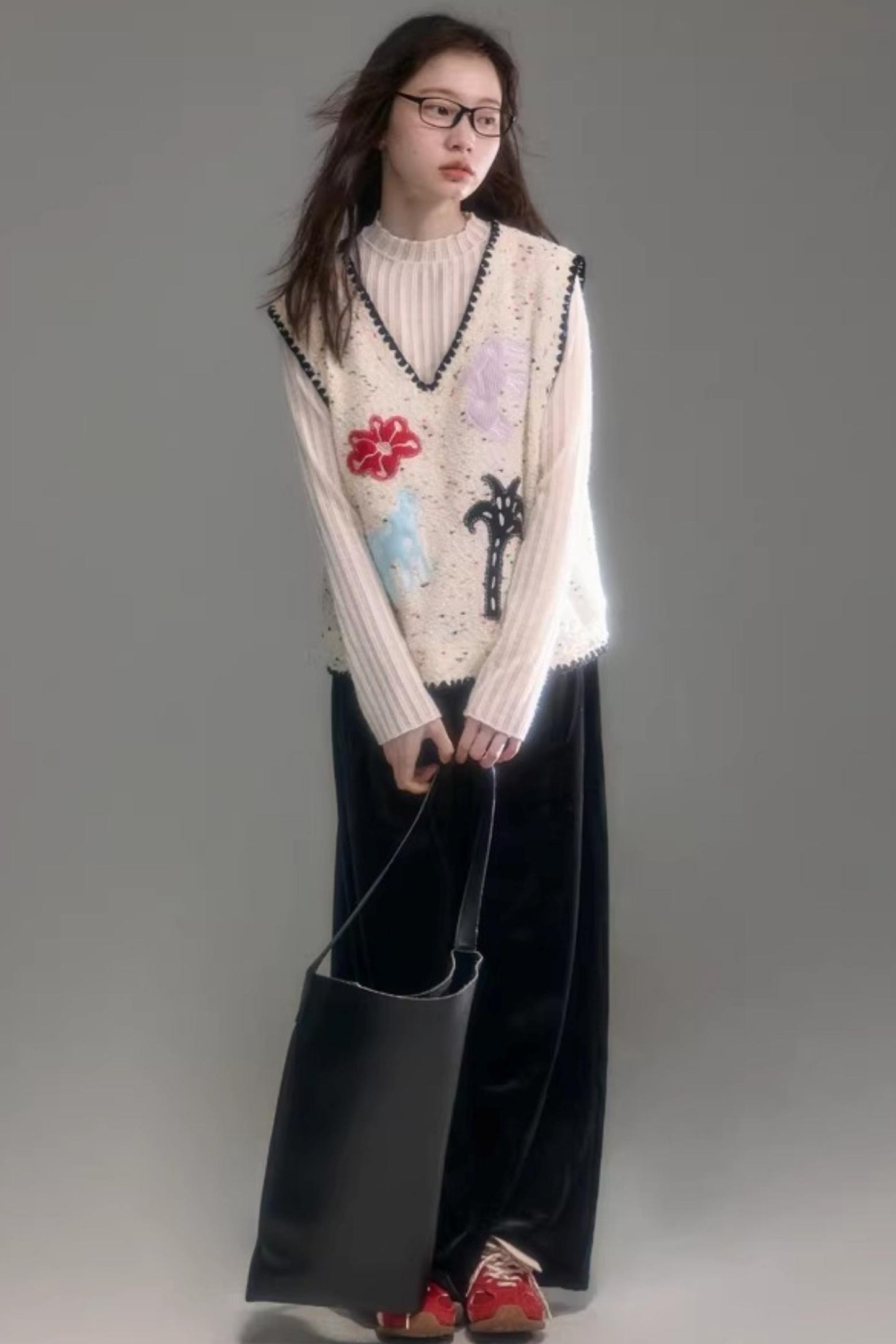 Swan Velvet Wide-Leg Pants