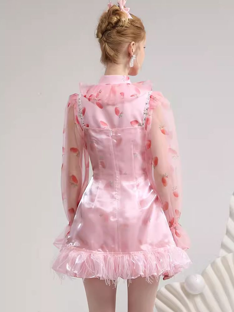 Sweet ageing strawberry dress