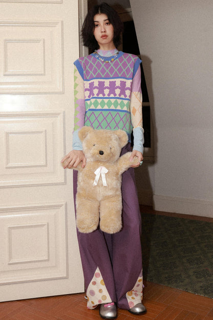 Retro Waffle Knit Vest