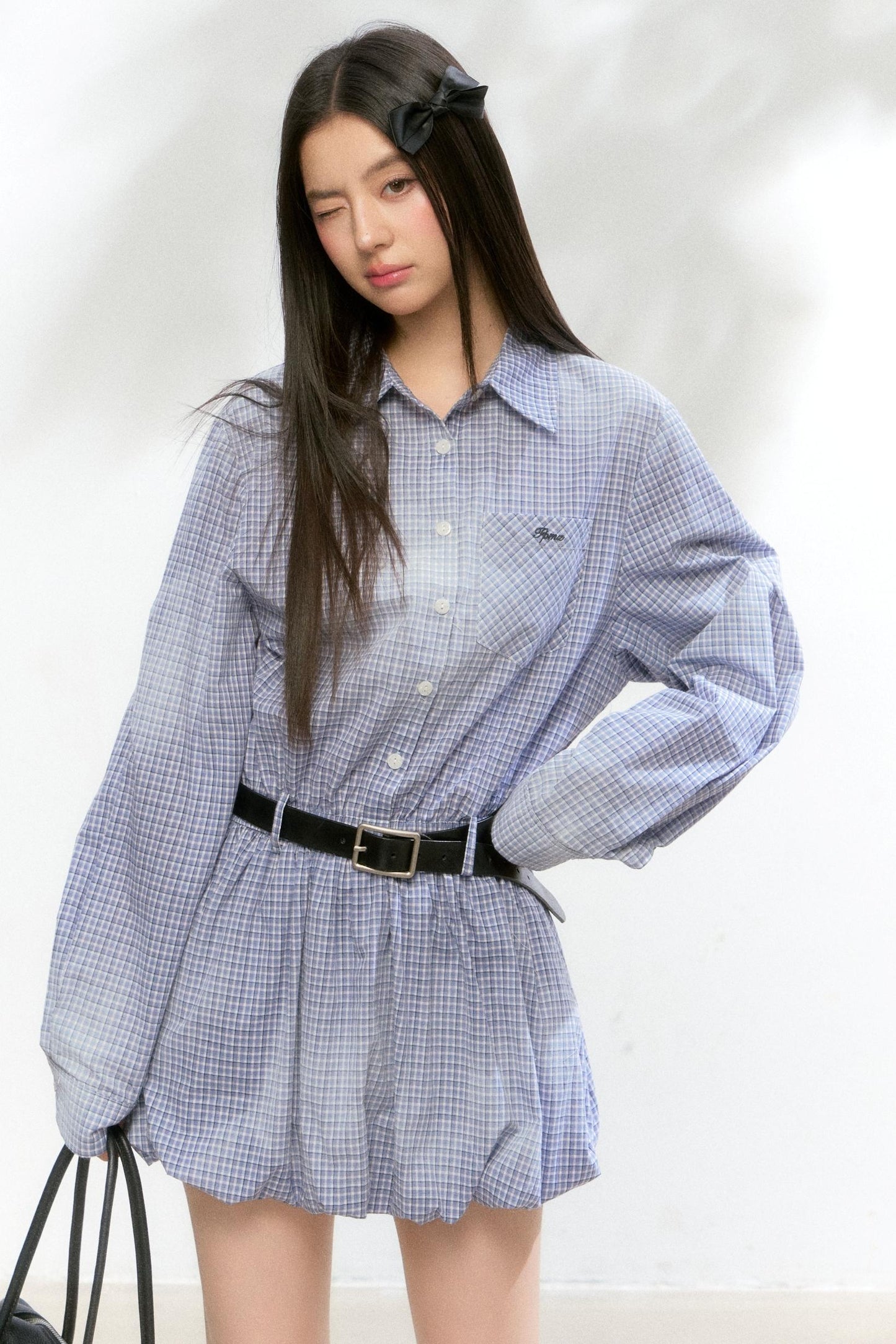 Vintage Plaid Shirt Dress