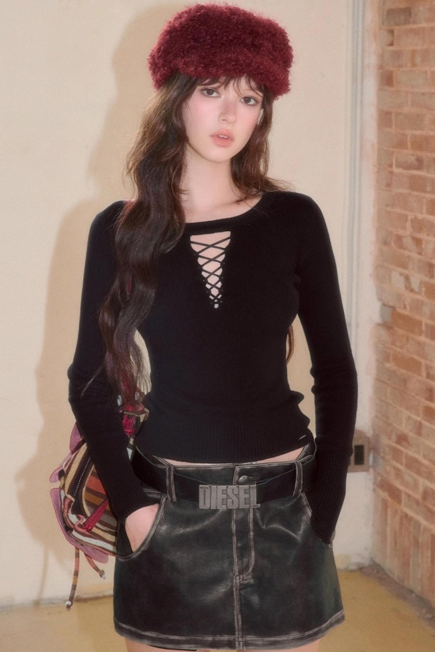 Sweet Strap Slim Knitwear