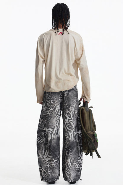 Vintage Distressed Long Sleeve T-Shirt