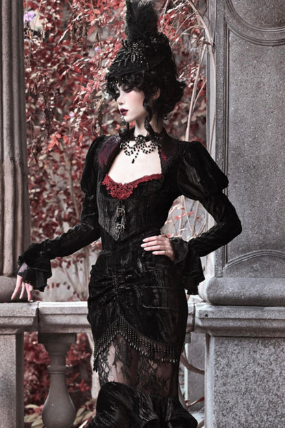 Gothic Court Velvet Cardigan