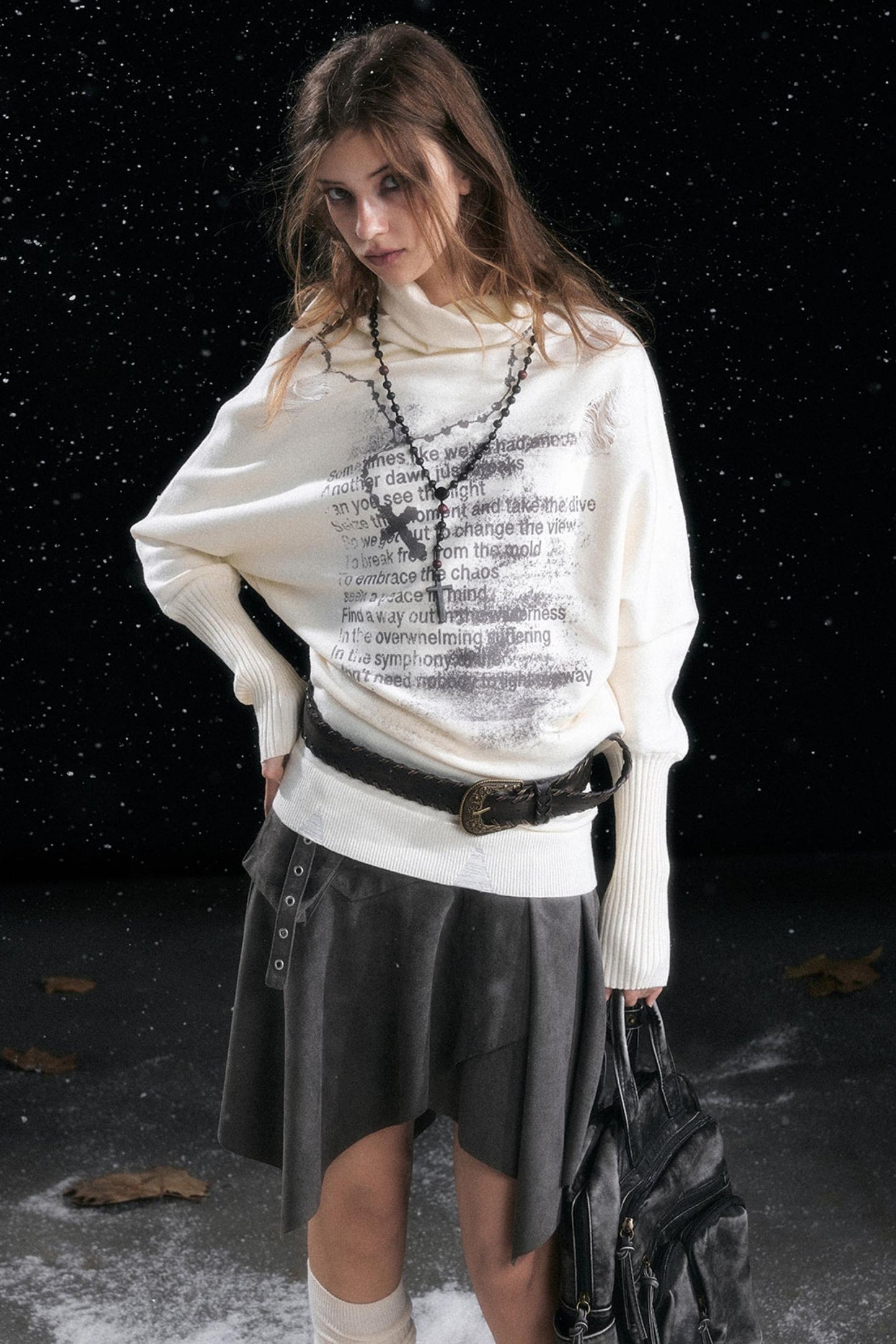 Asymmetrical Graffiti Top