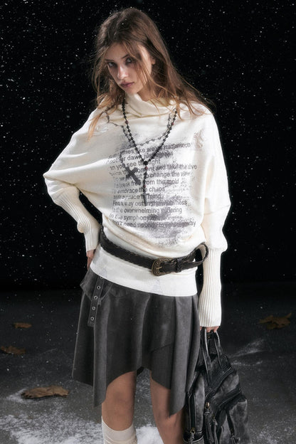 Asymmetrical Graffiti Top