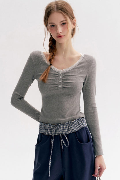 Lazy Contrast Wide-Leg Sweatpants