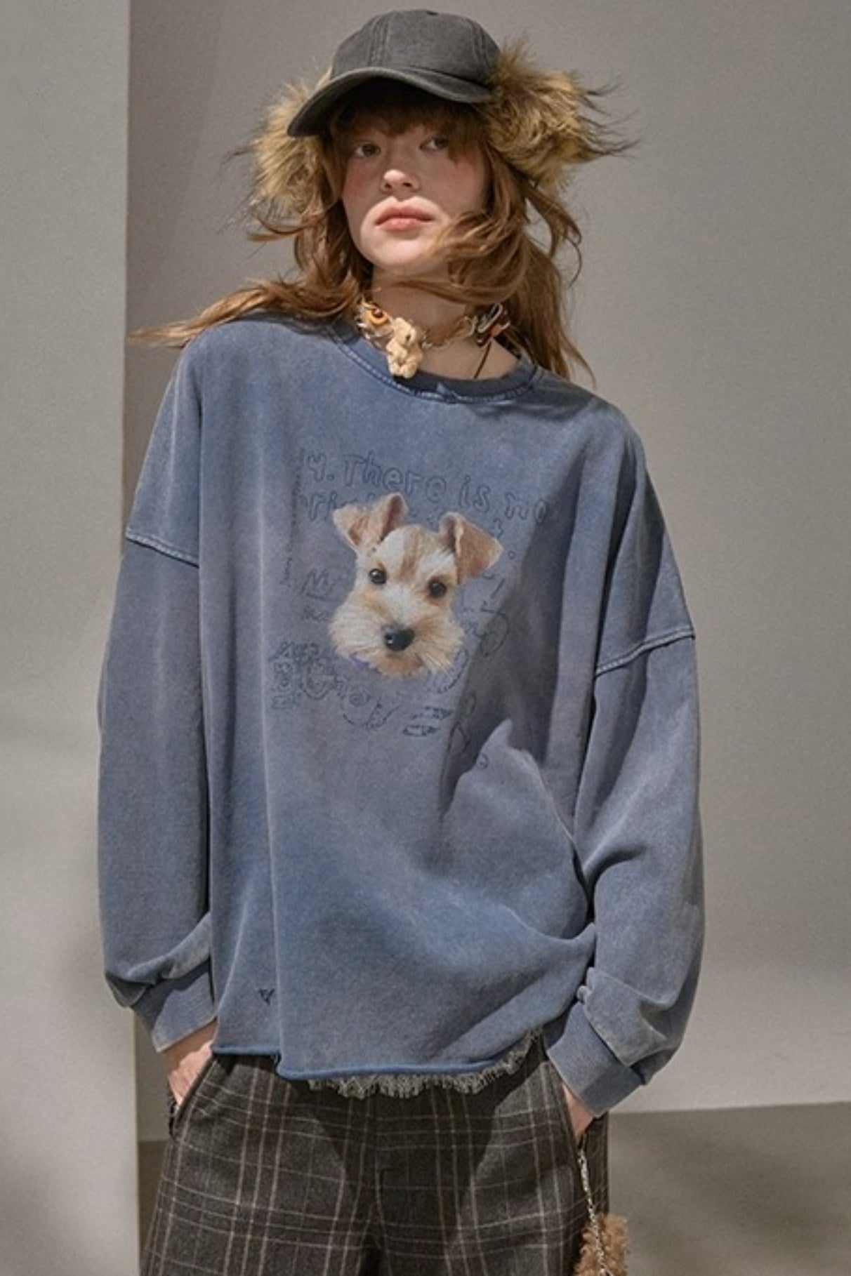 Lazy Vintage Style Pullover Sweatshirt