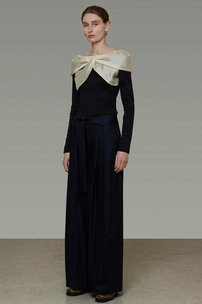 Slim Collar Knitted Top