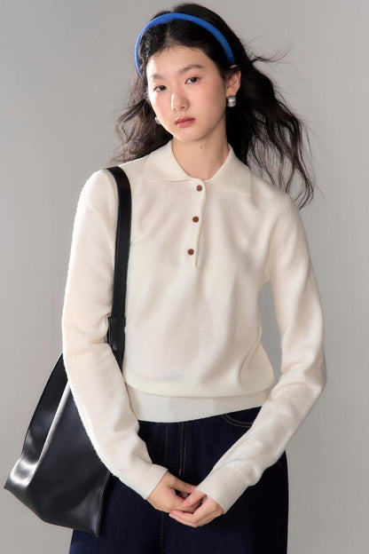 Niche Wool Polo Sweater