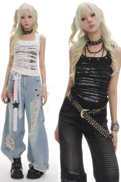Garden Punk Irregular Tank Top