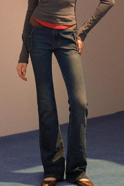 Vintage Patchwork Flared Jeans