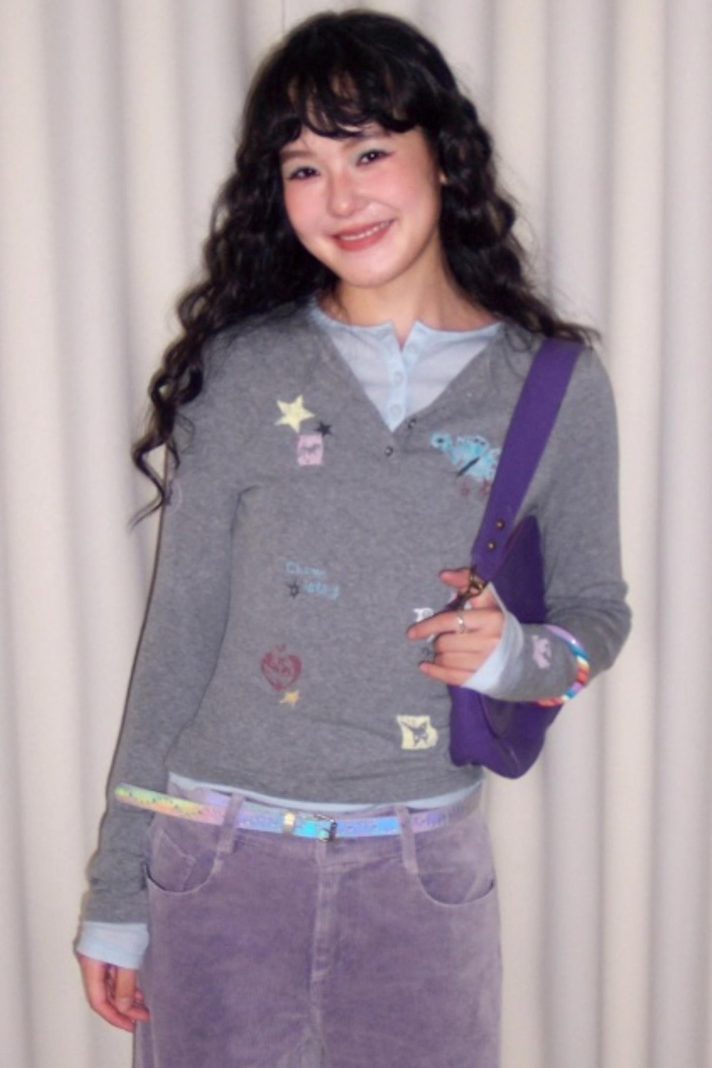 Crushed Sugar Slim-Fit Top