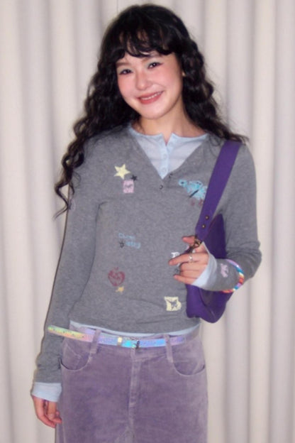 Crushed Sugar Slim-Fit Top