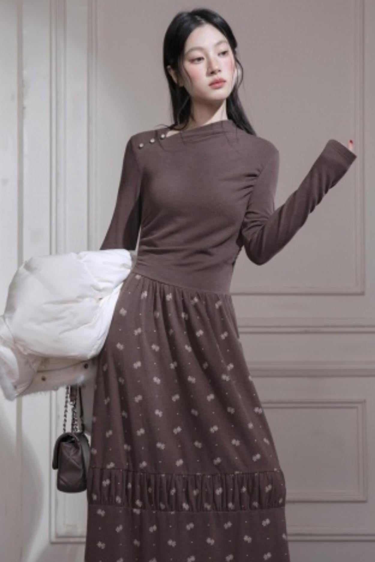 Warm Velvet Snowflake Dress