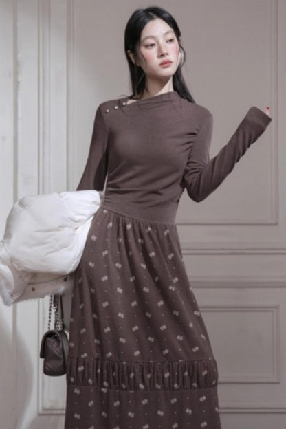 Warm Velvet Snowflake Dress