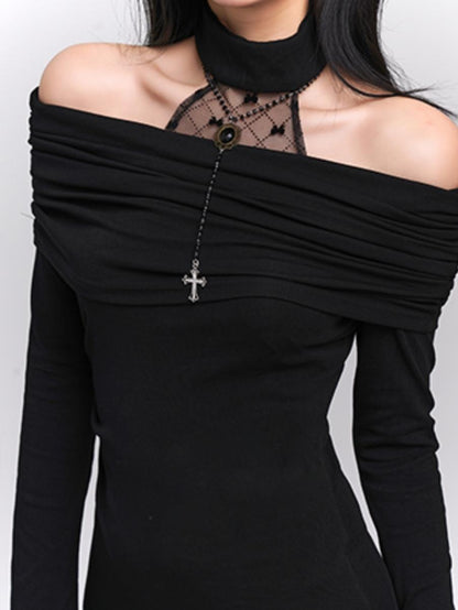 Dark Style Unique Halterneck Dress