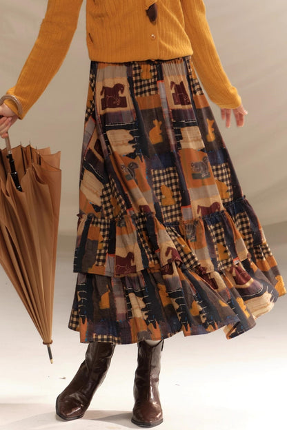 Vintage Pine Cone Sweater Skirt Set-Up