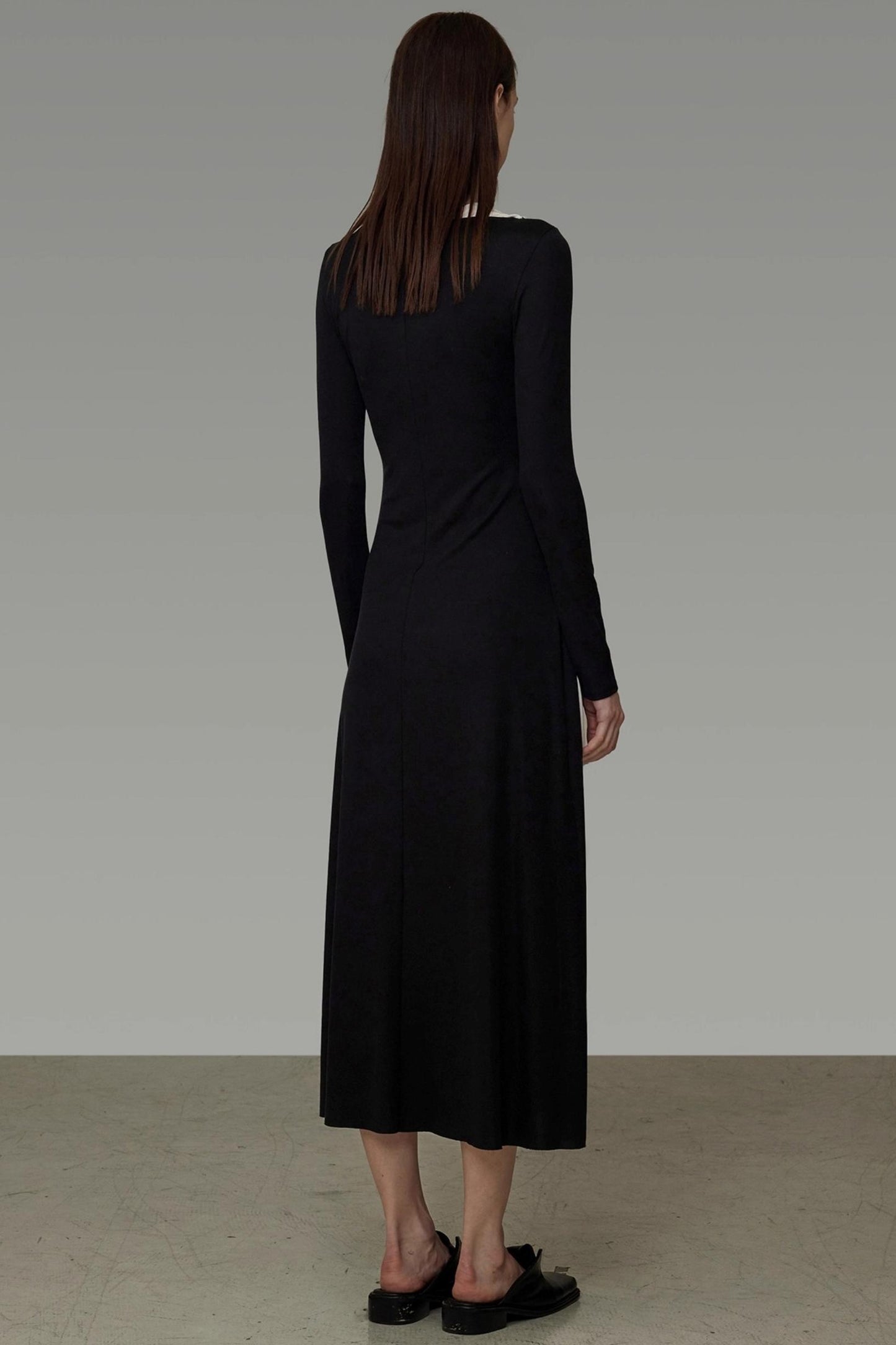 Autumn Contrast Long Dress