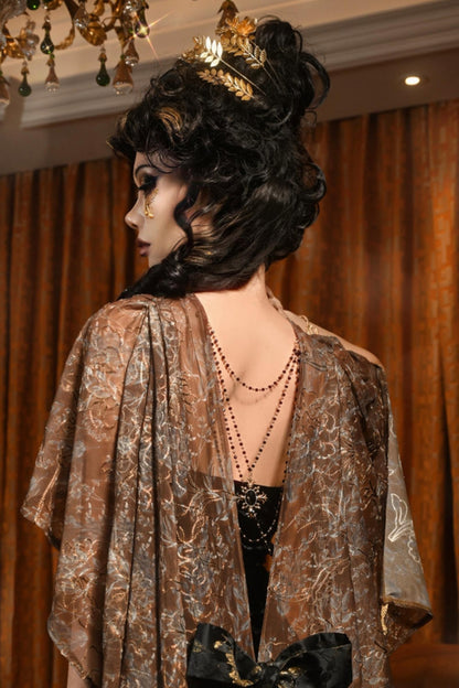 Embroidered Court Bow Cloak