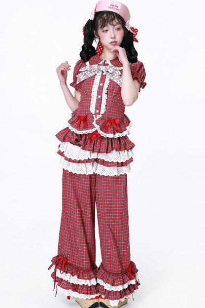 Lolita Style Plaid Long Pants