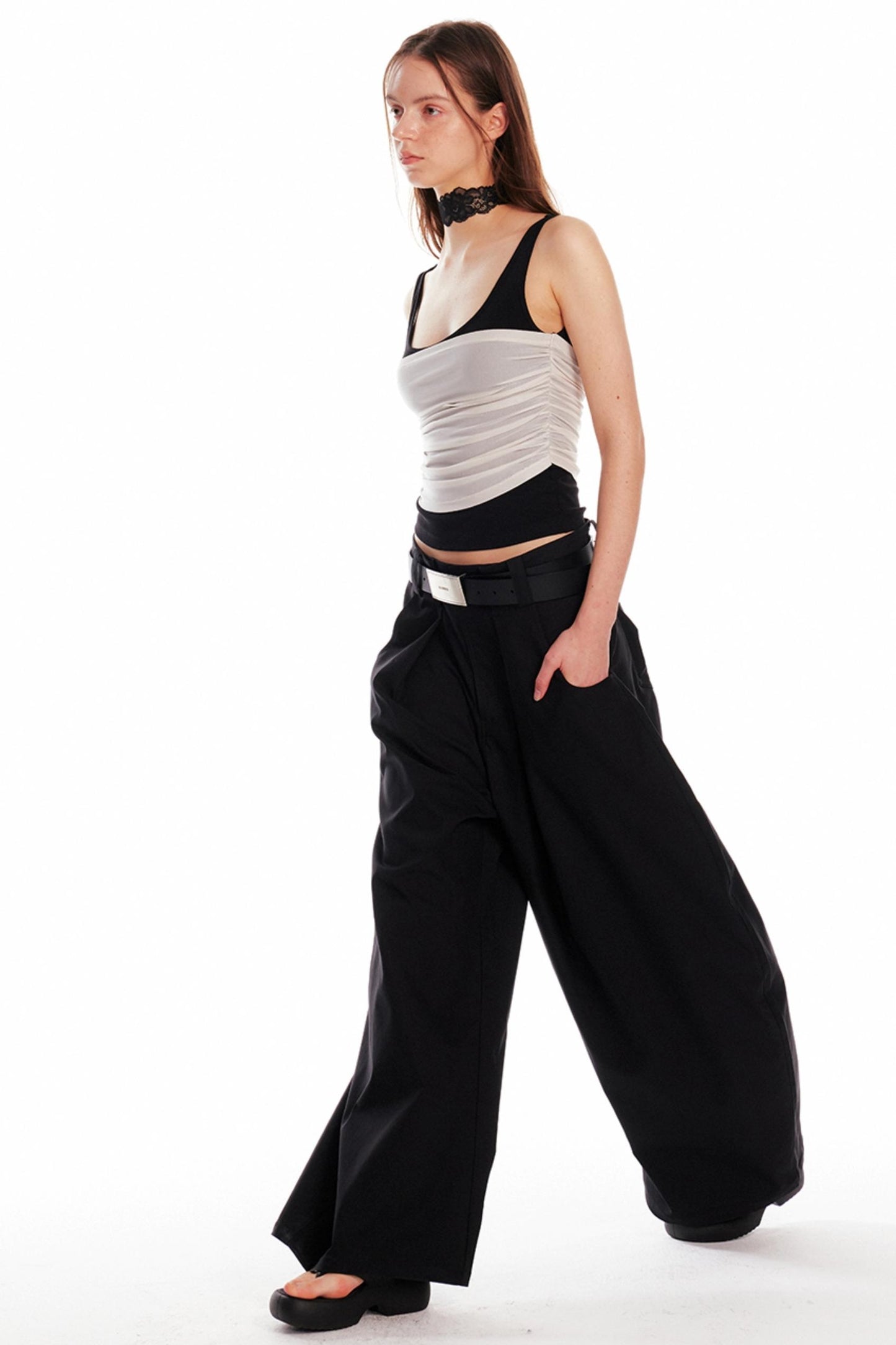 Chic Pleated Sleeveless Top