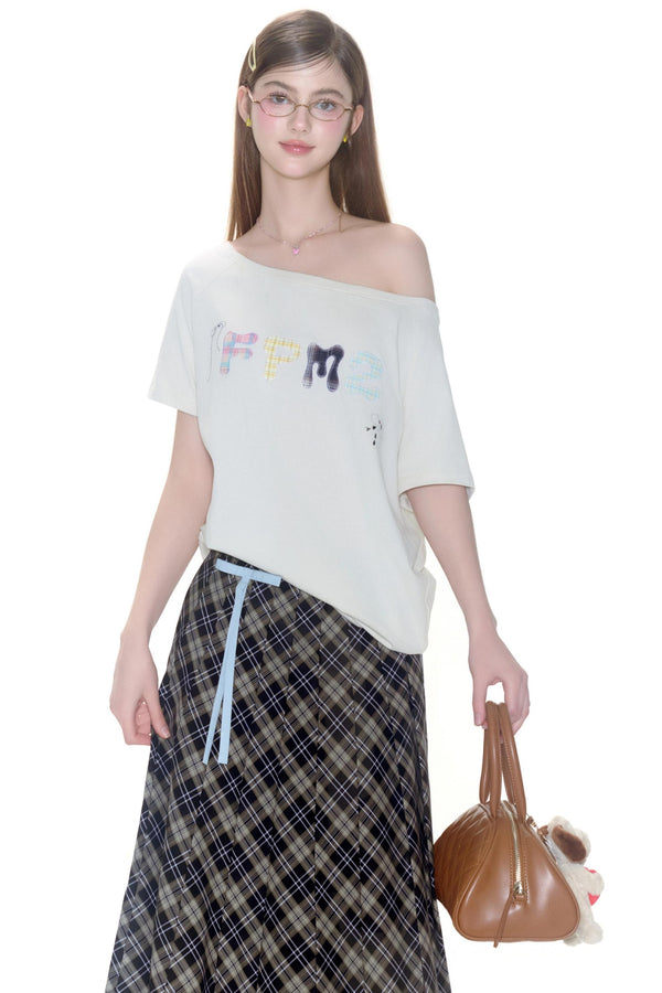 Embroidered College Tee