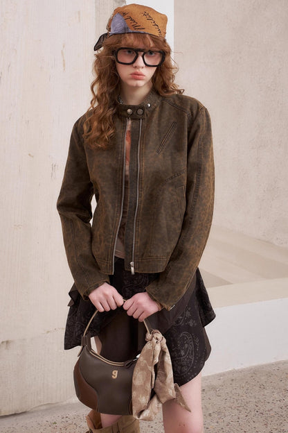 Washed Short Shoulder Jacket