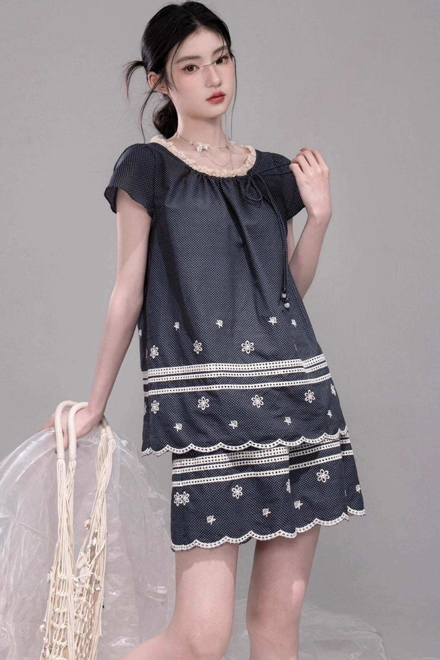 Coconut Sea Embroidered Set