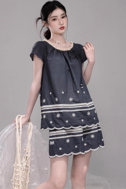 Coconut Sea Embroidered Set