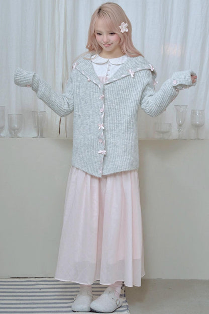 Light Gray Knit Cardigan