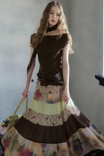Bouguereau Art Color Block Skirt Set-Up