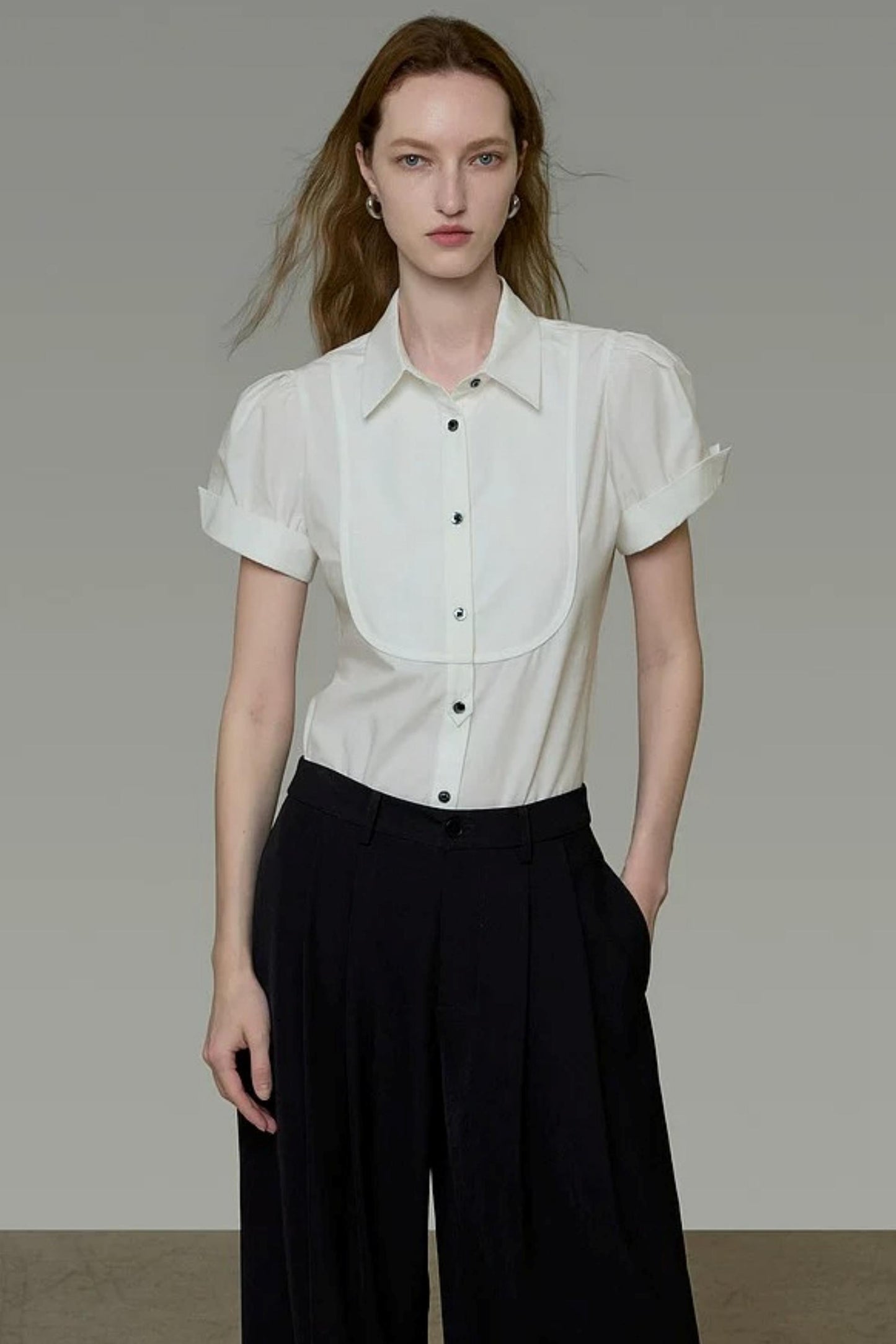 Hochwertige Bluse mit Puffärmeln