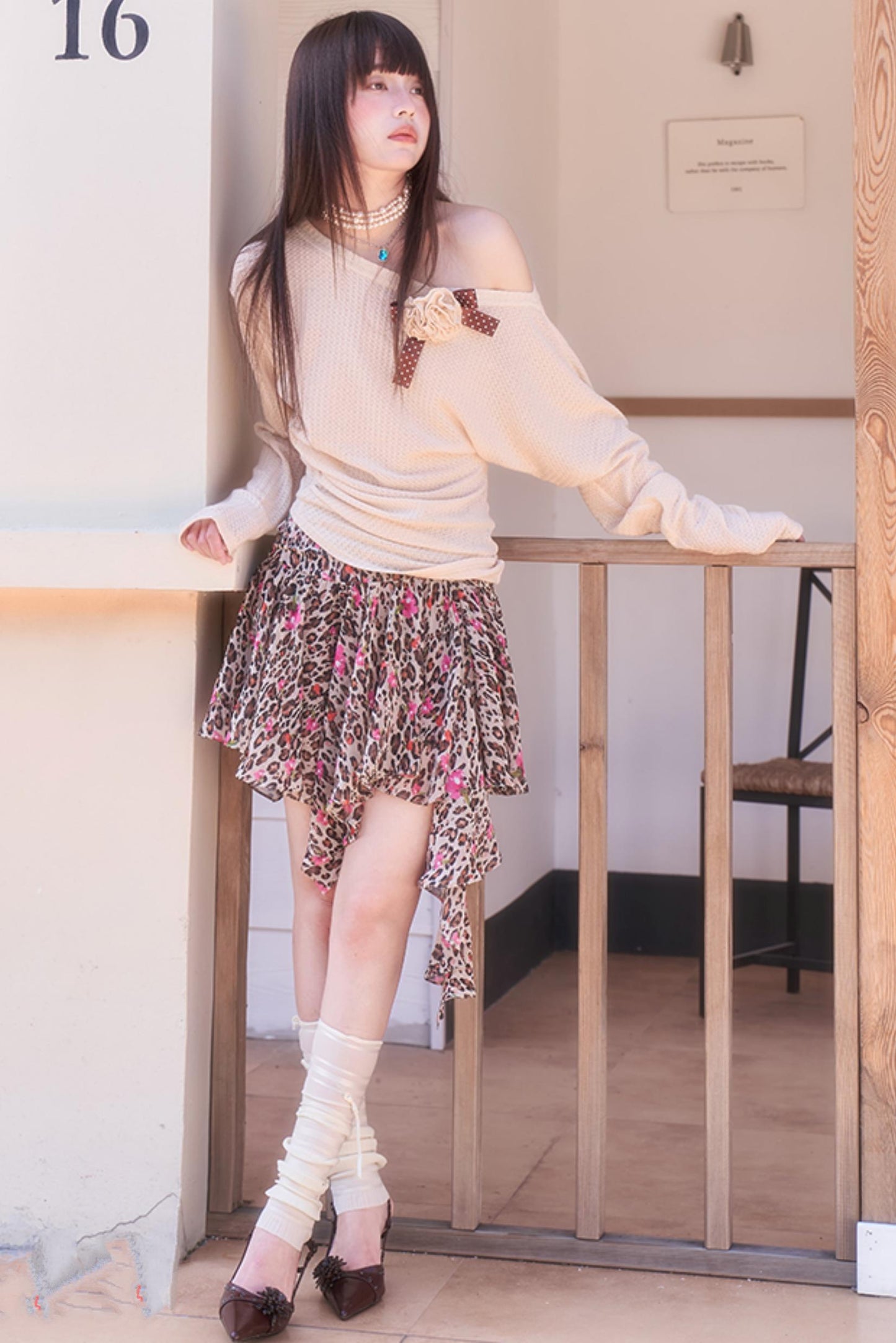 Slouchy Floral Knit Tee