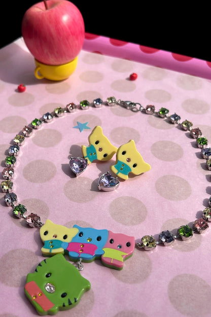 Acetate Rhinestone Jewelry Set-Up