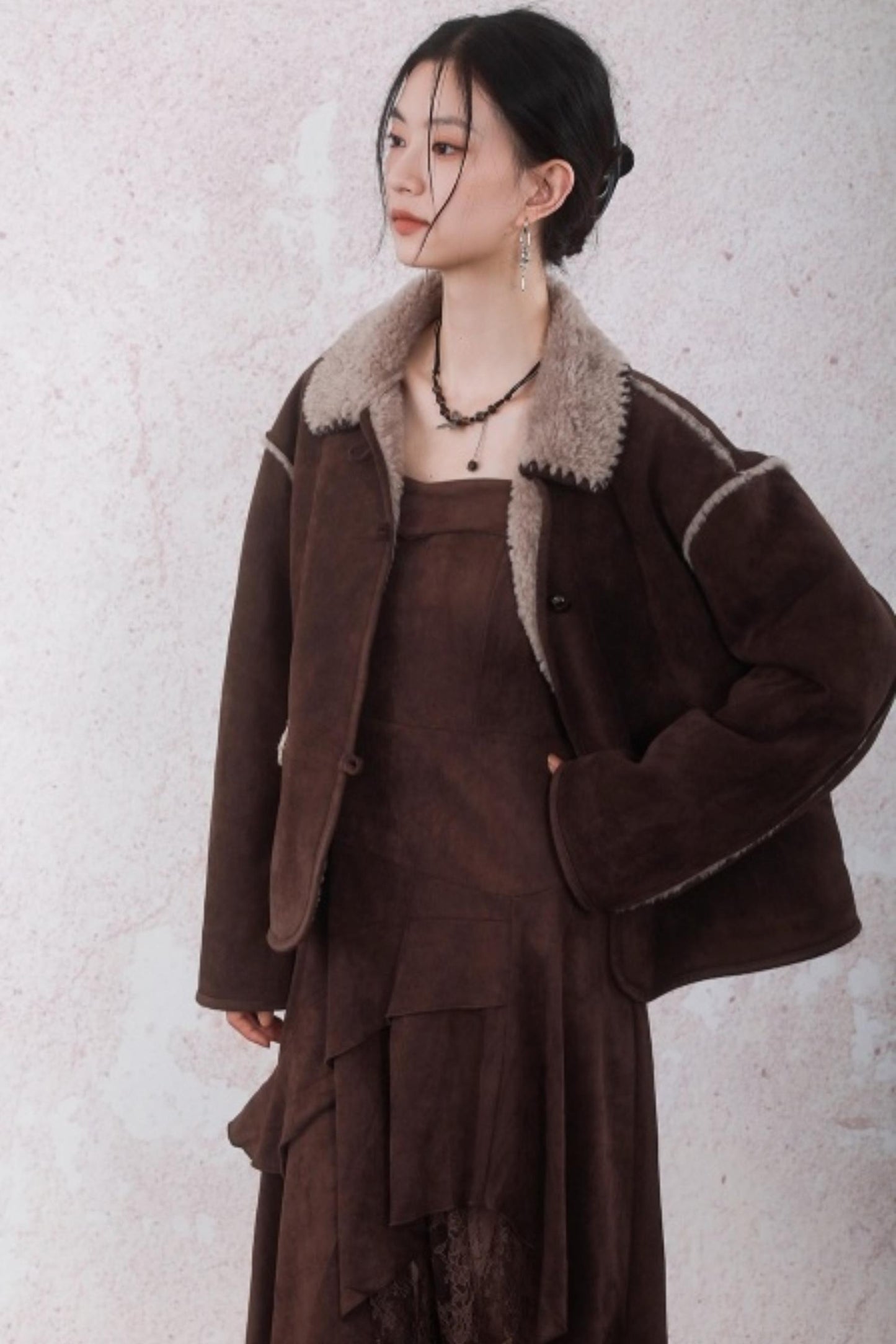 Brown Berry Plush Jacket