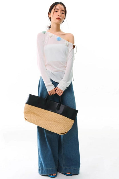 Flower Crochet Knit Top