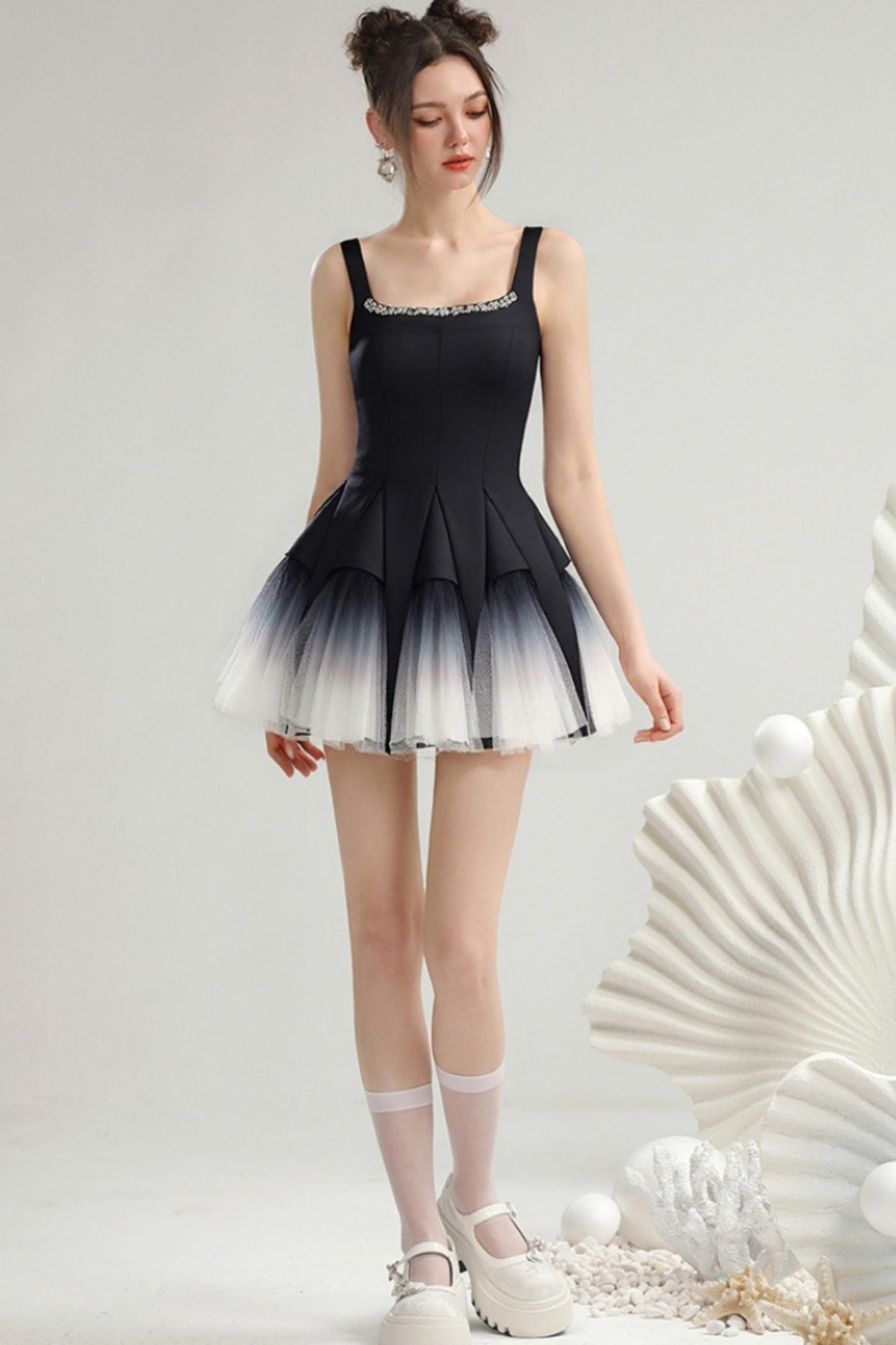 Chic Slim Fit Ombre Princess Dress