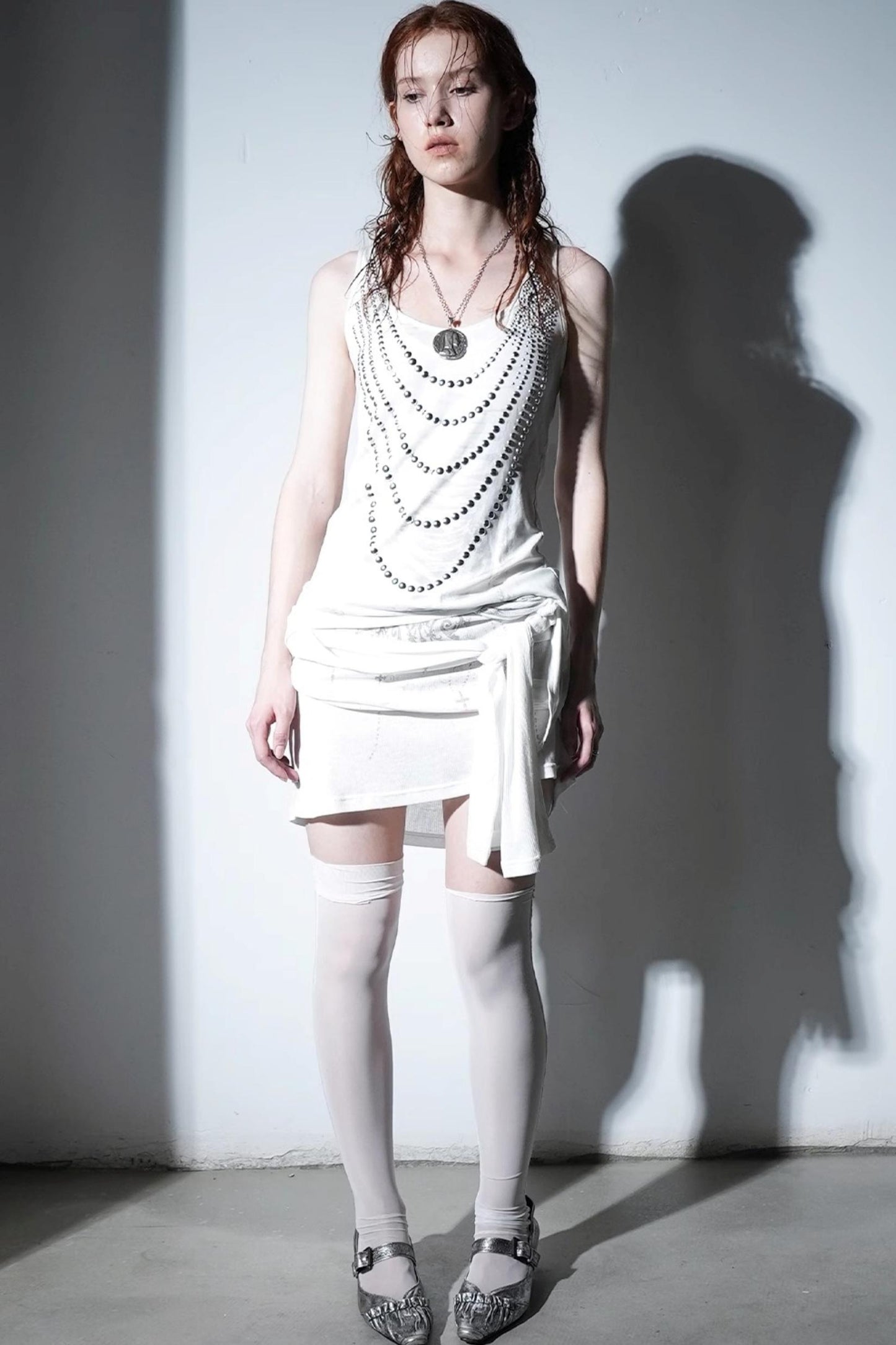 Rhinestone Long Tank Top